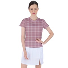 Abstrait Carreaux Rose/blanc Women s Sports Top by kcreatif