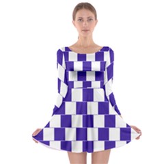 Illusion Blocks Long Sleeve Skater Dress by Sparkle