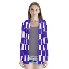 Illusion Blocks Drape Collar Cardigan by Sparkle