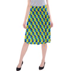 Illusion Waves Pattern Midi Beach Skirt by Sparkle