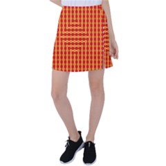 Illusion Blocks Pattern Tennis Skirt by Sparkle