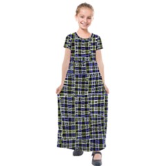 Blocks Illusion Kids  Short Sleeve Maxi Dress by Sparkle