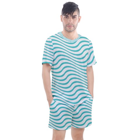 Beach Waves Men s Mesh Tee And Shorts Set by Sparkle