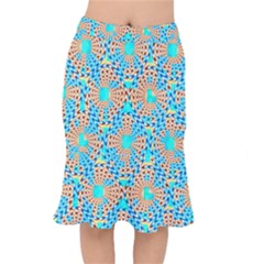 Illusion Waves Pattern Short Mermaid Skirt by Sparkle