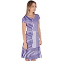 Illusion Waves Pattern Classic Short Sleeve Dress View3