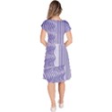 Illusion Waves Pattern Classic Short Sleeve Dress View4