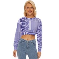 Illusion Waves Pattern Lightweight Long Sleeve Sweatshirt by Sparkle