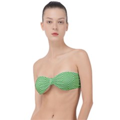 Illusion Waves Pattern Classic Bandeau Bikini Top  by Sparkle