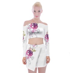 Carnie Squid Off Shoulder Top With Mini Skirt Set by Limerence