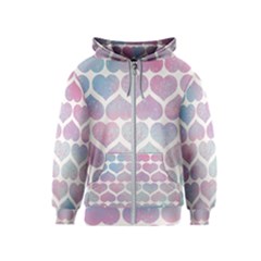 Multicolored Hearts Kids  Zipper Hoodie by SychEva