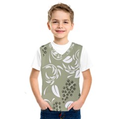 Folk Flowers Print Floral Pattern Ethnic Art Kids  Basketball Tank Top by Eskimos