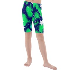 Space Odyssey  Kids  Mid Length Swim Shorts by notyouraveragemonet