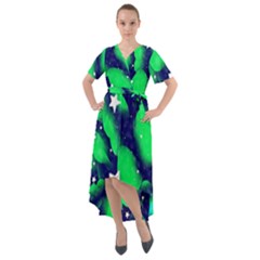 Space Odyssey  Front Wrap High Low Dress by notyouraveragemonet