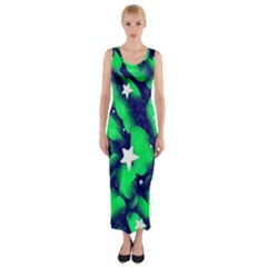 Space Odyssey  Fitted Maxi Dress by notyouraveragemonet