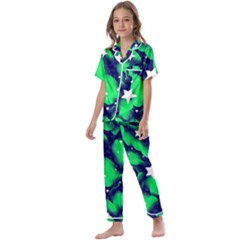 Space Odyssey  Kids  Satin Short Sleeve Pajamas Set by notyouraveragemonet