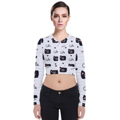 Cute Cameras Doodles Hand Drawn Long Sleeve Zip Up Bomber Jacket by Sapixe