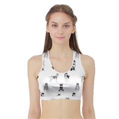 Husky Dogs Sports Bra With Border by SychEva