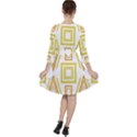 Abstract pattern geometric backgrounds   Quarter Sleeve Ruffle Waist Dress View2