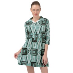 Abstract Geometric Design   Geometric Fantasy   Mini Skater Shirt Dress by Eskimos