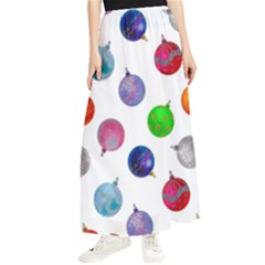 Christmas Balls Maxi Chiffon Skirt by SychEva