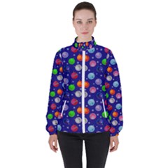 Christmas Balls Women s High Neck Windbreaker by SychEva