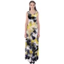 Black, Gray And Yellow Swirls Empire Waist Maxi Dress View1