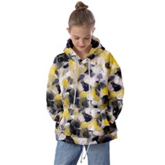 Black, Gray And Yellow Swirls Oversized Hoodie by Khoncepts