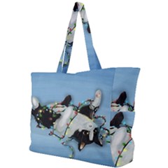 Christmas Cat Simple Shoulder Bag by Blueketchupshop