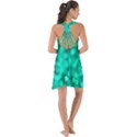 Light Reflections Abstract No9 Turquoise Show Some Back Chiffon Dress View2