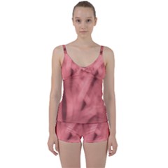 Red Flames Abstract No2 Tie Front Two Piece Tankini by DimitriosArt