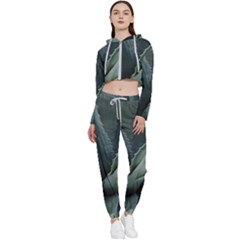 The Agave Heart Under The Light Cropped Zip Up Lounge Set by DimitriosArt