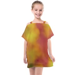 Flower Abstract Kids  One Piece Chiffon Dress by DimitriosArt