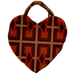 Abstract Pattern Geometric Backgrounds   Giant Heart Shaped Tote by Eskimos