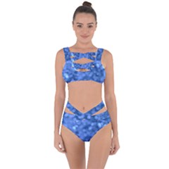 Light Reflections Abstract No5 Blue Bandaged Up Bikini Set  by DimitriosArt