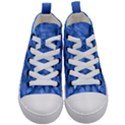 Light Reflections Abstract No5 Blue Kids  Mid-Top Canvas Sneakers View1