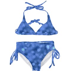 Light Reflections Abstract No5 Blue Kids  Classic Bikini Set by DimitriosArt