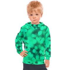 Light Reflections Abstract No10 Green Kids  Hooded Pullover by DimitriosArt