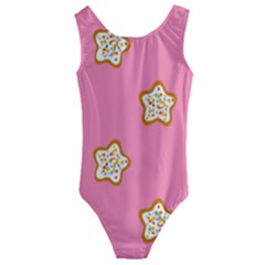 Cookies Pattern Pink Kids  Cut-out Back One Piece Swimsuit by Littlebird