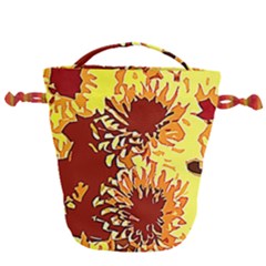 Sunflowers Drawstring Bucket Bag by 3cl3ctix