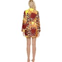 Sunflowers Long Sleeve Satin Robe View2