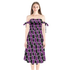 S1e1tina Shoulder Tie Bardot Midi Dress by SomethingForEveryone