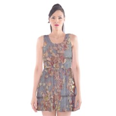 Sidewalk Leaves Scoop Neck Skater Dress by SomethingForEveryone