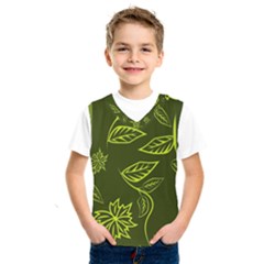 Folk Flowers Print Floral Pattern Ethnic Art Kids  Basketball Tank Top by Eskimos