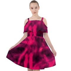 Purple Abstract Stars Cut Out Shoulders Chiffon Dress by DimitriosArt