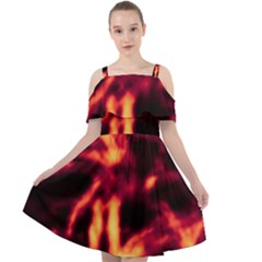 Lava Abstract Stars Cut Out Shoulders Chiffon Dress by DimitriosArt