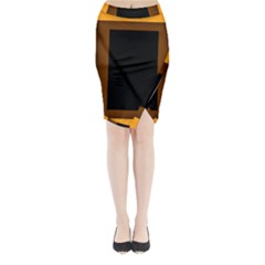 Gradient Midi Wrap Pencil Skirt by Sparkle