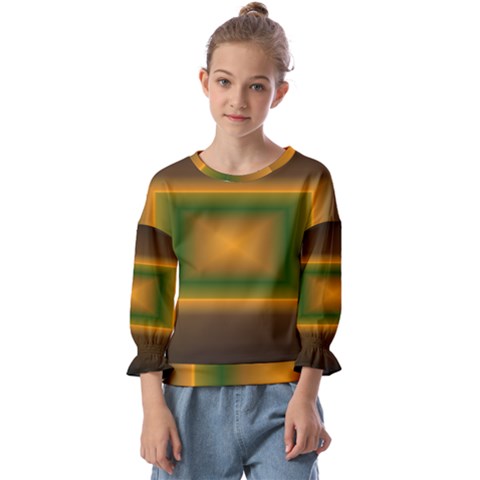 Gradient Kids  Cuff Sleeve Top by Sparkle