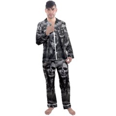 Bw Creepy Fantasy Scene Artwork Men s Long Sleeve Satin Pajamas Set by dflcprintsclothing