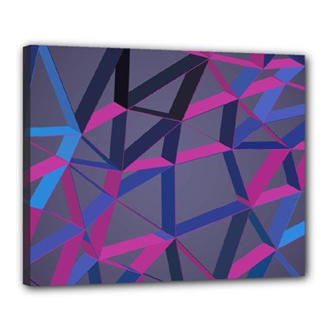 3d Lovely Geo Lines Canvas 20  X 16  (stretched) by Uniqued