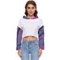 3d Lovely Geo Lines Women s Lightweight Cropped Hoodie View1